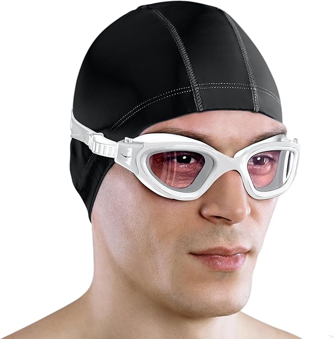 AqtivAqua Swimming Goggles, DX Wide View Swim Goggles for Adult Men Women, Anti Fog No Leaking