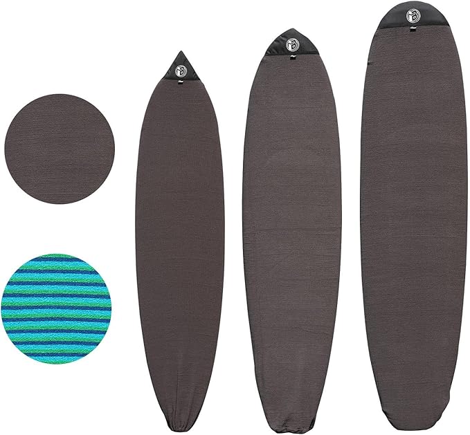 Rokia R Surfboard Sock Cover Quick-Drying Anti-Collision and Durable Surf Sock Cover - Suitable for Protective Bags of Shortboard, Longboard, Fish and HYBRID Board Choose Size & Colors