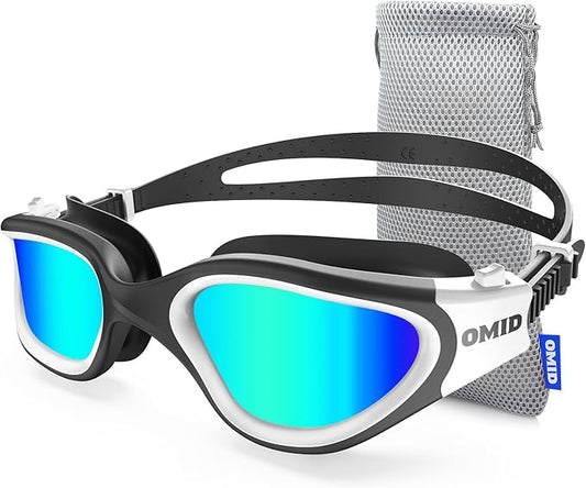 OMID Swim Goggles, P2 Polarized Swimming Goggles for Men Anti-fog Goggles Swimming for Adult Women