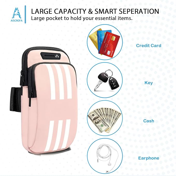 Running Armband, Cell Phone Purse Small Crossbody Bags for Women Men Kids Pouch for iPhone 15/14/13 pro/Plus/xs/xr/xs max, Galaxy S22 Ultra and More