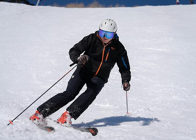 GOODE G-Max Summit Ski Poles – Lightweight & Durable Carbon Composite Downhill Ski Poles for Men & Women – Ergonomic Grip & Shock Absorbing Design – Pair