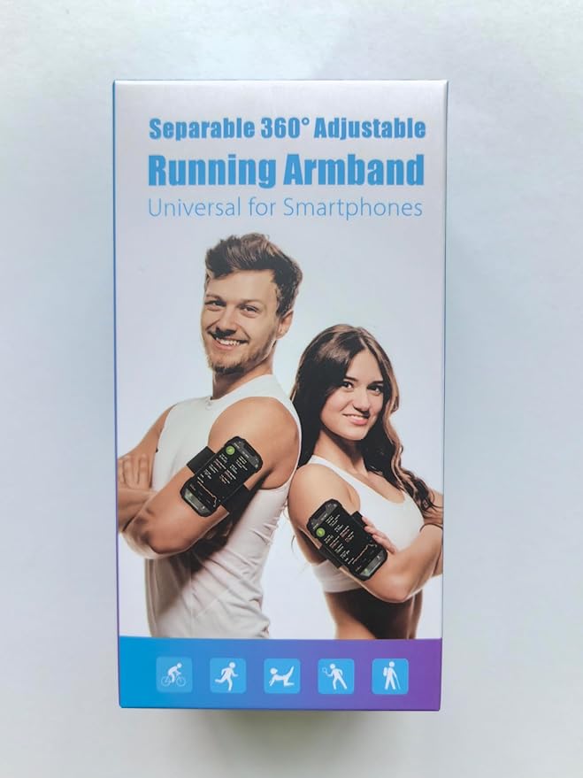 Cikyner Running Armband : 3 in 1 Sports Phone Holder - 360 Rotatable & Detachable for 4.5-7'' iPhone - Gym Running Hiking