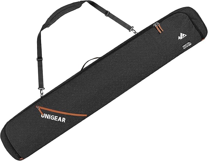 Unigear Snowboard Ski Bag for Air Travel, Reinforced Double Padded Snowboard Bag with EPE Dense, Water-Resistant and Durable up to 175cm Ski Snowboard Travel Bags for Flying