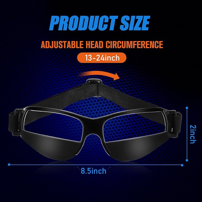 Dribbling Goggles Basketball Sports Glasses Adjustable Dribbling Black Goggles Basketball Training Equipment
