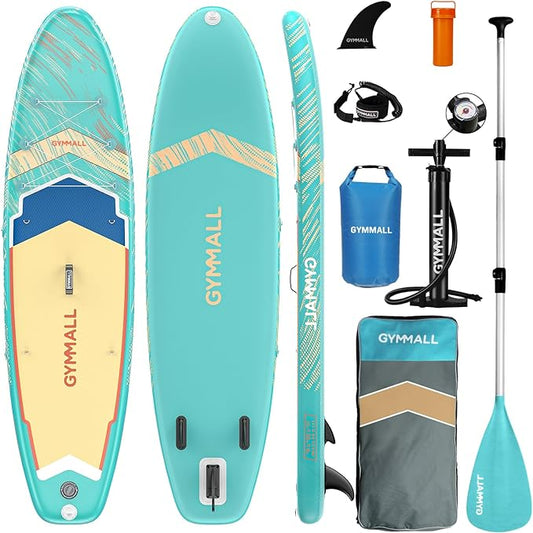 Paddle Board, Inflatable Stand Up SUP Paddle Boards for Adults & Youths of All Skill Levels, Wide & Non-Slip Deck Design Blow Up Paddleboards with Premium Accessories & Storage Bag