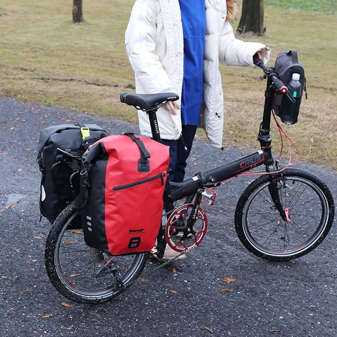 Rhinowalk Bike Bag Waterproof Bike Pannier Bag for Bicycle Cargo Rack Saddle Bag Shoulder Bag Laptop Pannier Rack Bicycle Bag Professional Cycling Accessories
