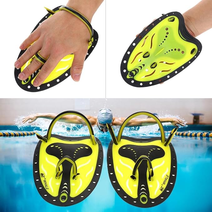Swim Fins, Adjustable Kids Flippers for Swimming, Professional Swim Hand Paddles, Flat Paddles for Kids, Children, Men, Women