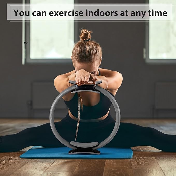 Syhood Pilates Ring 11. 81 Inch Pilates Circle Yoga Ring Magic Lightweight Flexible Workout Equipment for Fitness Physical Therapy Resistance Exercise Arms Legs