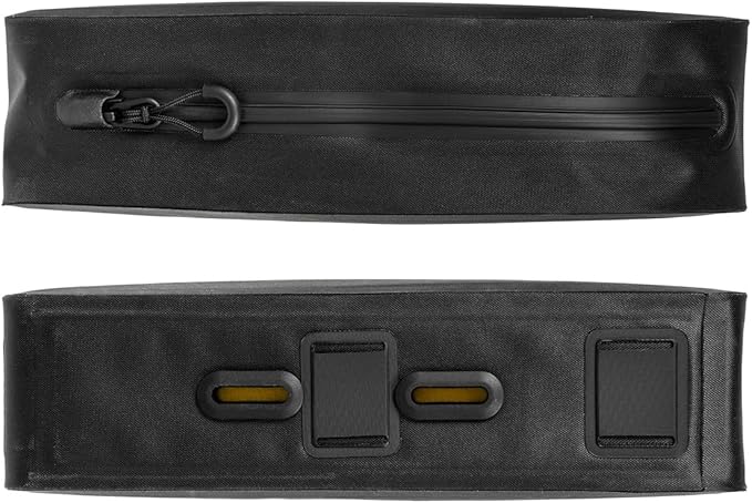 Topeak TopLoader DryBag 1L – Waterproof TPU Top Tube Bag with Strap/Bolt-On Mount, Weatherproof Zipper, Semi-Rigid Design, 24x10x6 cm, 121g – Black