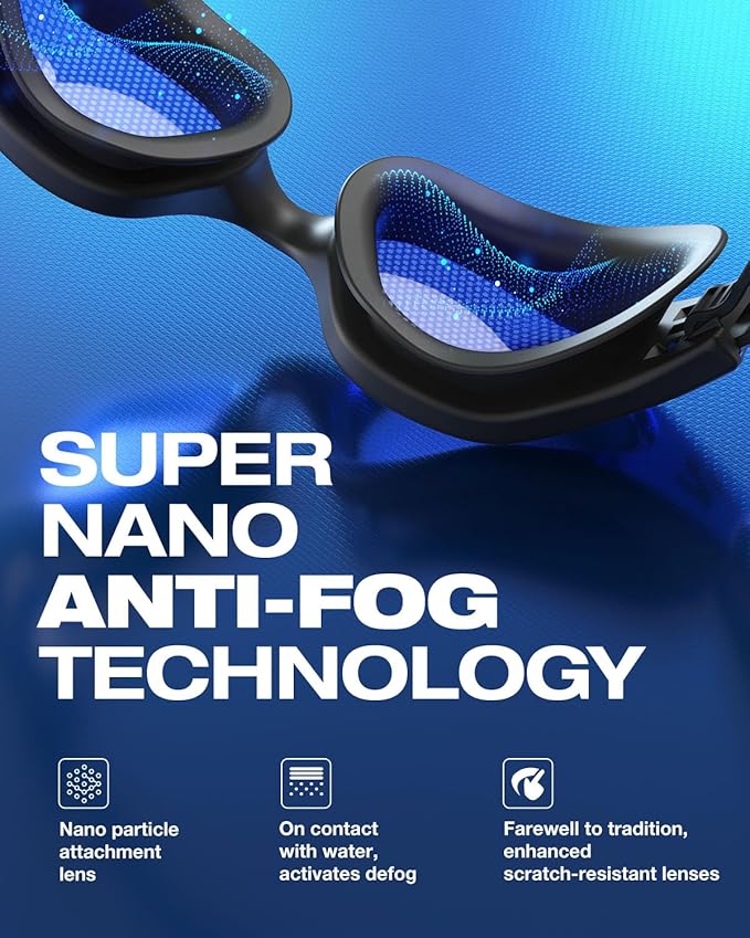 ZIONOR G1 Nava Super Anti-Fog Unisex Swim Goggles Mirror/Bright Smoke Lens