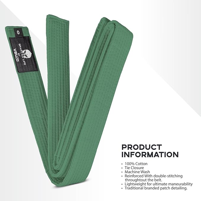 Karate Belt, All-Purpose Martial Arts Belt, Judo, Taekwondo Belt, Durable MMA Color Rank TKD Belt Size 0-6.