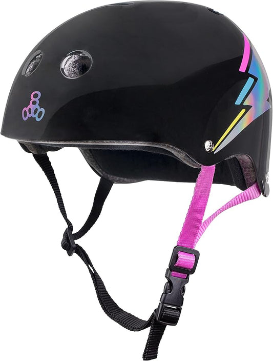 Triple Eight Certified Sweatsaver Helmet for Skateboarding, BMX, Roller Derby, Roller Skating, Inline Skating, Scooter and Bike