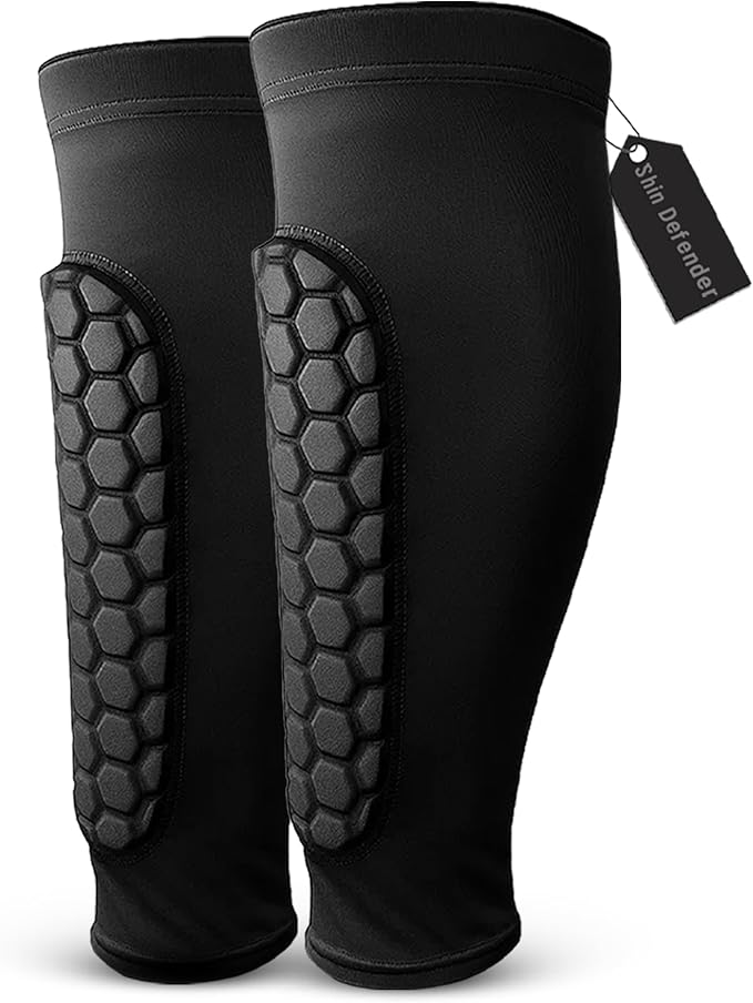 Shin Defender Shin Guards - 2 Pairs of Shin Defender Shin Guards Kids, Soccer Shindefender Sleeves for Youth Adult