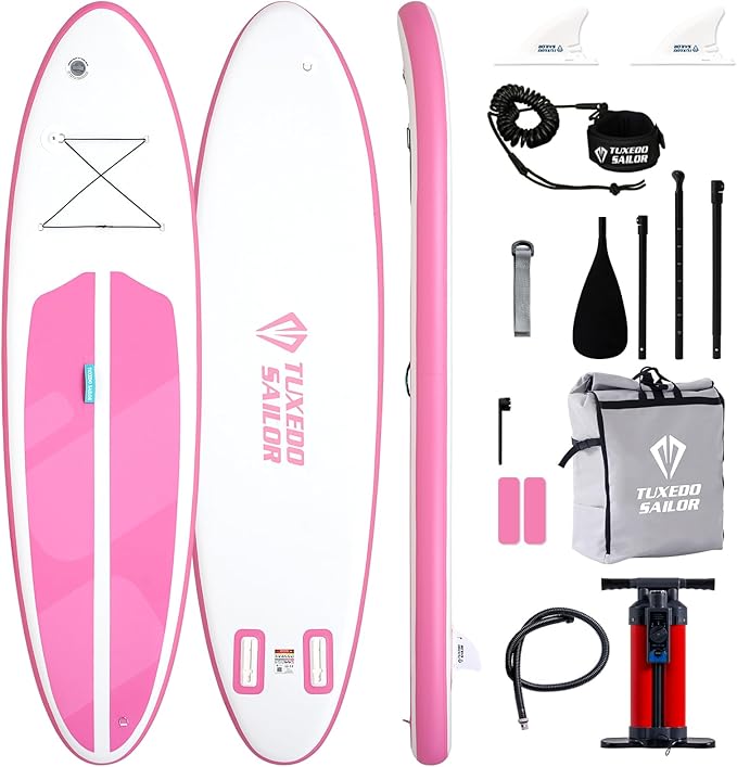 Tuxedo Sailor Kids Inflatable Paddle Board Lightweight and Safe Fishing Stand Up Paddle Board for Adults with Accessories