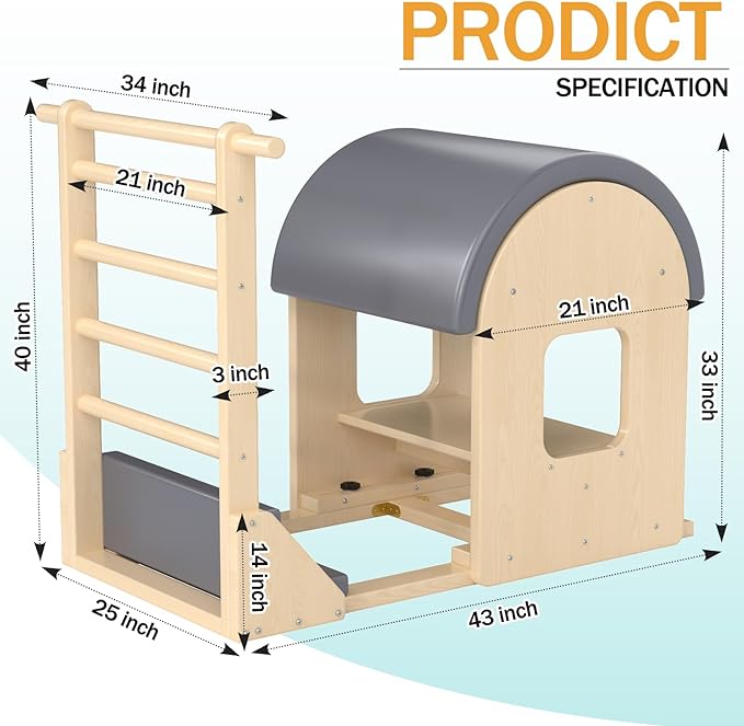 Pilates Barrel, Pilates Spine Corrector is Designed for People who Work in Offices, Pilates Arc Corrects Posture, Relaxes,Stretches to Make The Spine Soft and Supple- Sturdy Solid-3h09n1