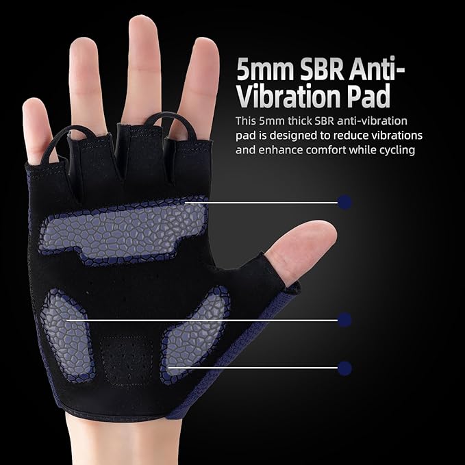 Cycling Gloves for Men Women, Half Finger Bike Gloves for Biking, Gym, Weight Lifting, Rowing, Riding, Outdoor Sports