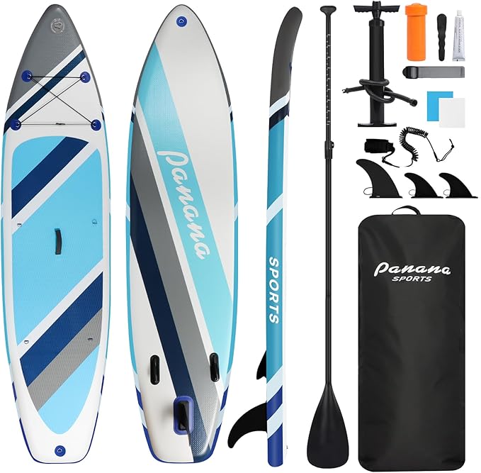 Panana Inflatable Stand Up Paddle Board, 10'x31 x6 SUP with Premium Paddle Board Accessories Kit, Anti-Slip EVA Deck for Adults Youth of All Skill Levels