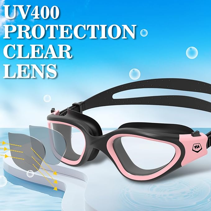 WIN.MAX Polarized Swimming Goggles Swim Pool Goggles Anti Fog Anti UV No Leakage Clear Vision for Men Women Adults Teenagers