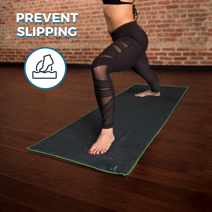 Youphoria Yoga Microfiber Non-Slip Towel - Hot Yoga Mat Towel for Enhanced Grip and Sweat Absorption