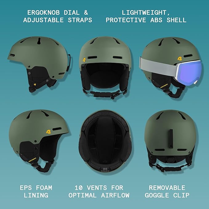 Retrospec Comstock Ski Helmet - Snowboard Helmet for Adults & Youth - Adjustable Fit Snow Helmet with Protective Shell and Breathable Vents for Men, Women, Boys & Girls