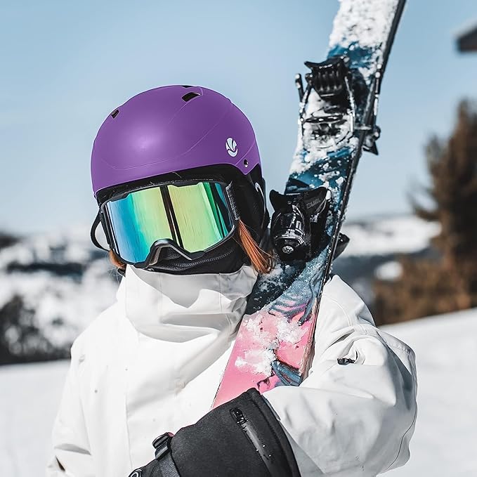 VANRORA Ski Helmet, Snowboard Helmet for Men & Women, Climate Control Venting, Dial Fit, Goggles Compatible, Removable Fleece Liner and Ear Pads, Safety-Certified