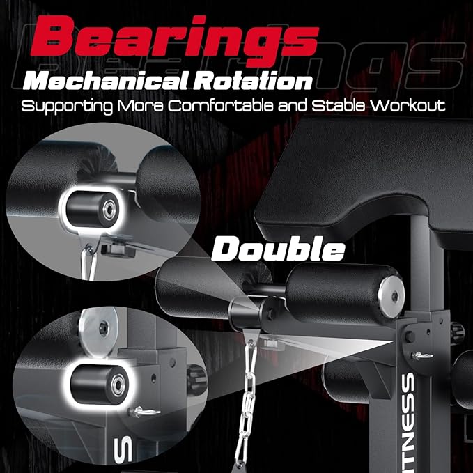 KeppiFitness Adjustable Weight Bench, Bench3000 MAX Heavy Duty Workout Bench Press with Leg Extension and Preacher Pad for Home Gym Fitness, Flat Incline Decline Sit Up Bench