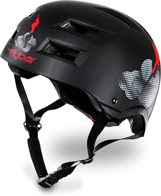 Flybar Bike Helmet- Multi Sport Dual Certified Adjustable Dial, Lightweight Skateboard Helmet, Roller Skating, Pogo, Electric Scooter, Snowboard, Boys and Girls Kids- Adults Helmets