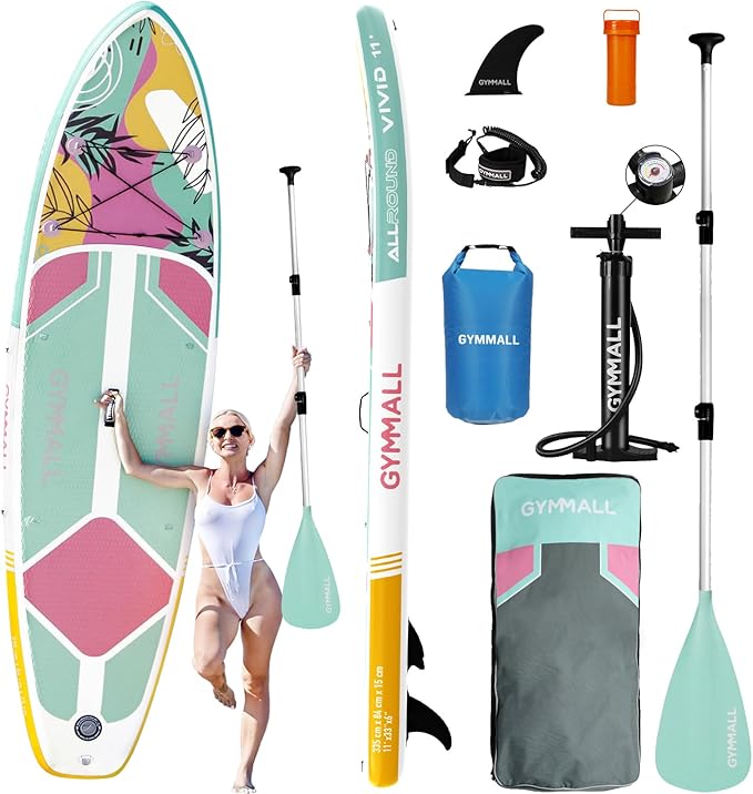 Paddle Board, Inflatable Stand Up SUP Paddle Boards for Adults & Youths of All Skill Levels, Wide & Non-Slip Deck Design Blow Up Paddleboards with Premium Accessories & Storage Bag