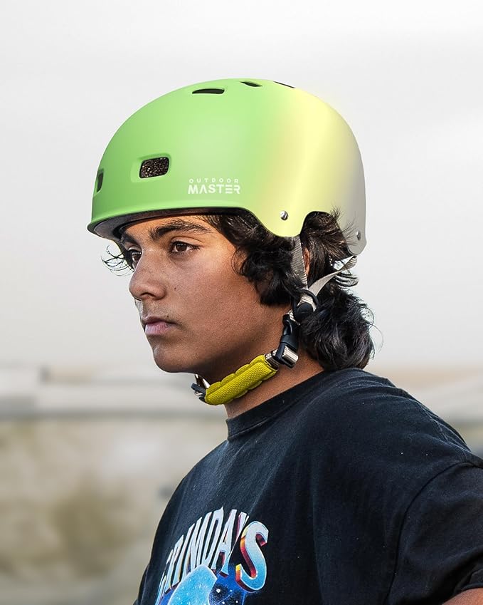 OutdoorMaster Skateboard Cycling Helmet - Two Removable Liners Ventilation Multi-Sport Scooter Roller Skate Inline Skating Rollerblading for Kids, Youth & Adults