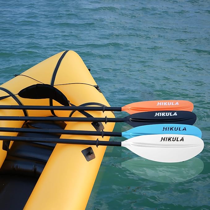 Kayak Paddle 4 Pieces Aluminum Shaft and PP Blade Floating 86.6in/220cm, 90.5inch/230cm Lightweight Oars
