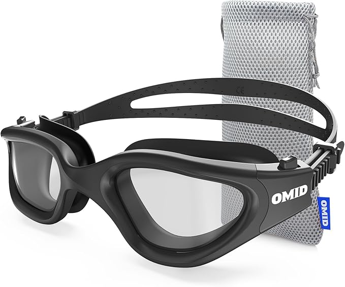 OMID Swim Goggles, P2 Polarized Swimming Goggles for Men Anti-fog Goggles Swimming for Adult Women