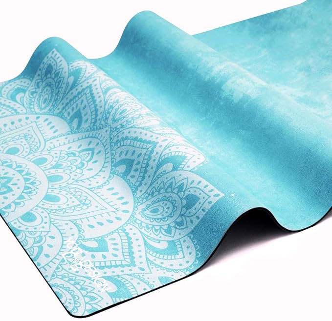 YOGA DESIGN LAB | The Combo Yoga Mat | 2-in-1 Mat+Towel | Eco Luxury | Ideal for Hot Yoga, Power, Bikram, Ashtanga, Sweat | Studio Quality | Includes Carrying Strap!