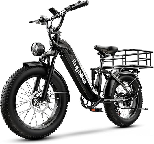 1500W Electric Bike for Adults,48V 20/60Ah Removable Battery Max Range 80Miles & 30MPH Electric Bicycle,20''×4" Fat Tire Ebike,Adult Electric Bicycles for Commute Beach Snow,E-Bike UL Certified