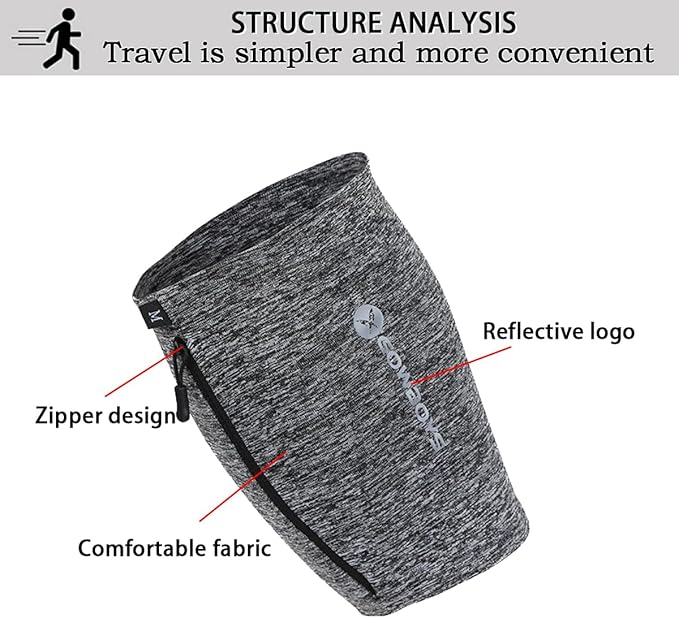 Running Phone Armband for Men Women,Universal Arm Bands for Phones Below 8 Inches,Waterproof Cell Phone Armband for Hiking,Running,Cycling,Climbing(Grey L)