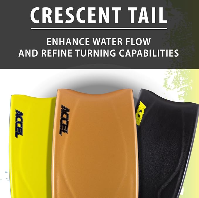 BZ Bodyboards - Accel Pro Board - Crescent Tail, Slick Bulbs, Contoured Deck Cutting Edge, High Performance - Advanced Riders