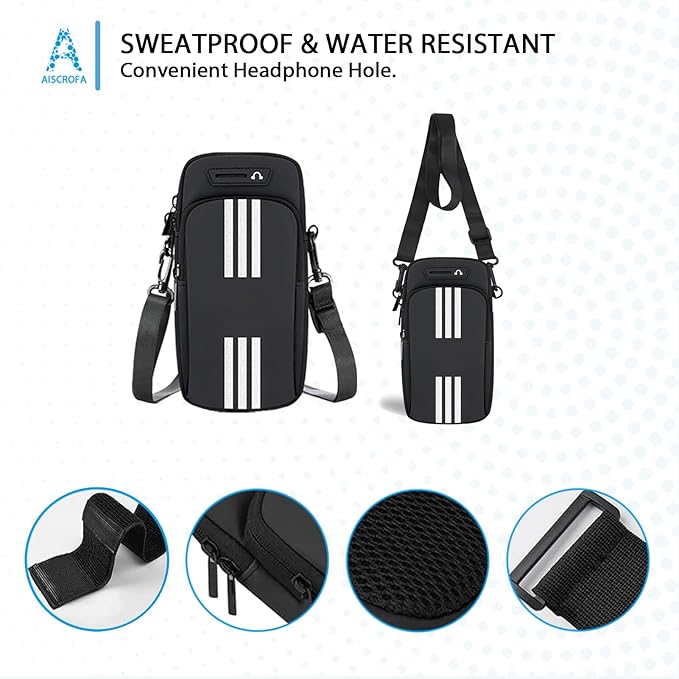 Running Armband, Cell Phone Purse Small Crossbody Bags for Women Men Kids Pouch for iPhone 15/14/13 pro/Plus/xs/xr/xs max, Galaxy S22 Ultra and More