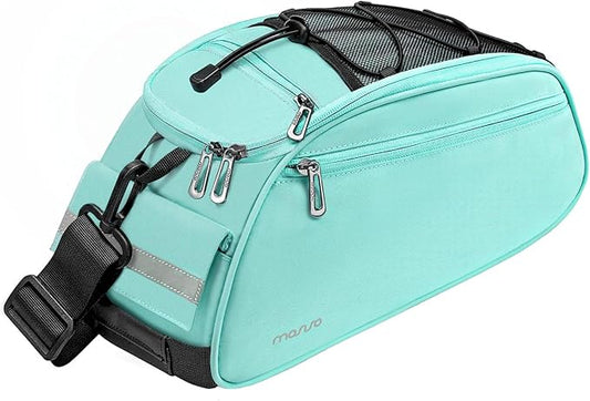 MOSISO Bike Rack Bag, Waterproof Bicycle Trunk Pannier Rear Seat Pouch Cycling Bike Carrier Backseat Storage Luggage Saddle Shoulder Bag