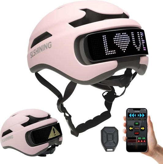 Smart Bike Helmet with Light: Bicycle Helmets for Adult Teens for Mountain & Road Cycling Electric Scooter Skateboard Skating