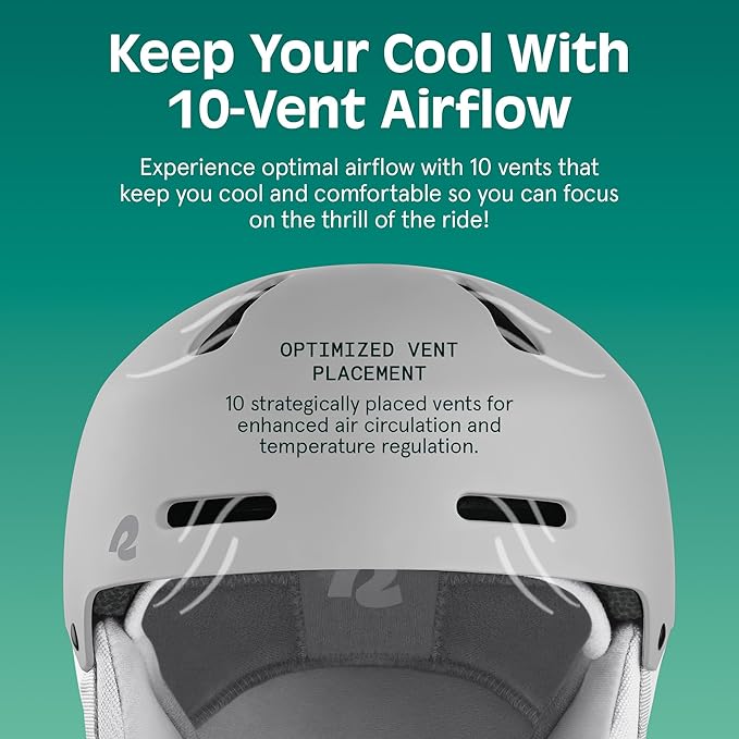 Retrospec Comstock Ski Helmet - Snowboard Helmet for Adults & Youth - Adjustable Fit Snow Helmet with Protective Shell and Breathable Vents for Men, Women, Boys & Girls