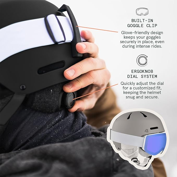 Retrospec Comstock Ski Helmet - Snowboard Helmet for Adults & Youth - Adjustable Fit Snow Helmet with Protective Shell and Breathable Vents for Men, Women, Boys & Girls