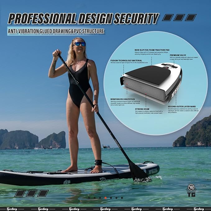 Inflatable Paddle Board with Premium SUP Board Accessories, Allround Paddle Boards for Adults/Kids,Stand Up Paddle Board Defender Collection