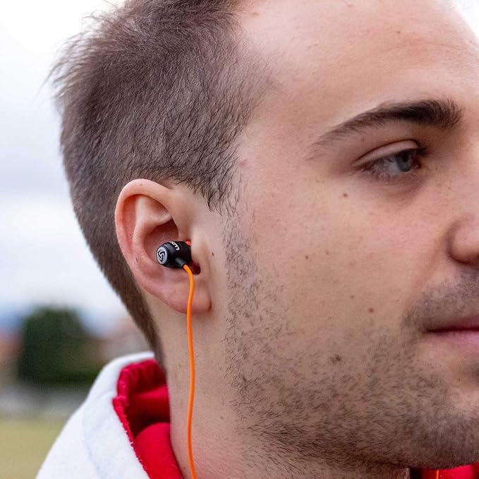 LUDOS Clamor USB C Headphones for iPhone 16 15 Pro Max Plus iPad Pro, 5 Years Warranty, USB-C Earbuds for Samsung Galaxy S24 S23 Ultra S22 S21 FE S20 A55 A54 A53, USB Type C Earphones - Orange