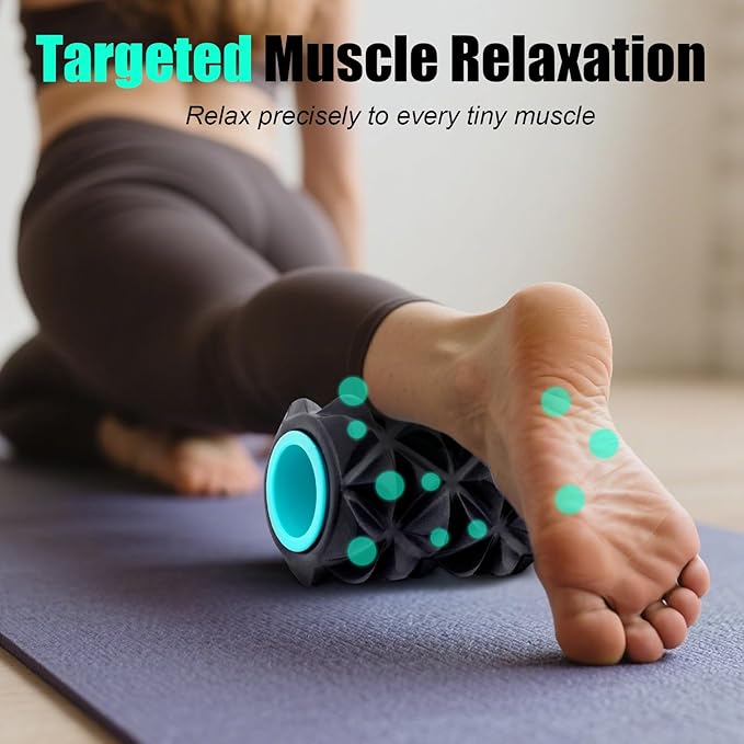 5 Pack Zomyove Foam Roller- Back Wheel for Deep Tissue Massage, XR Foot Massage Roller for Targeted Massage for Plantar Fasciitis and Foot Fatigue, Roller Kit for Physical Therapy & Exercise