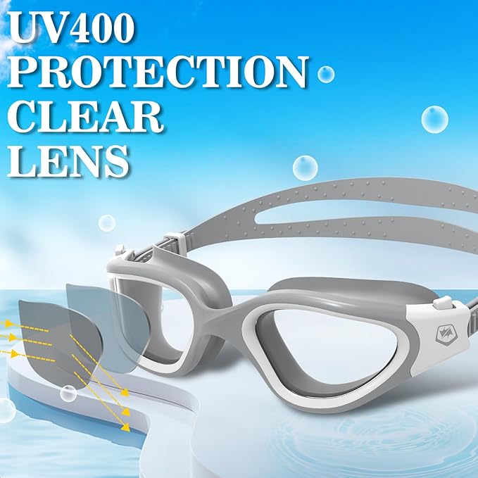 WIN.MAX Polarized Swimming Goggles Swim Pool Goggles Anti Fog Anti UV No Leakage Clear Vision for Men Women Adults Teenagers