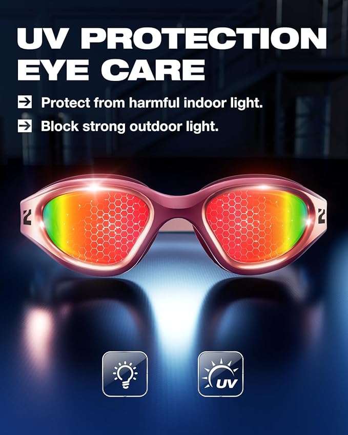 ZIONOR G1 Nava Super Anti-Fog Unisex Swim Goggles Mirror/Bright Smoke Lens