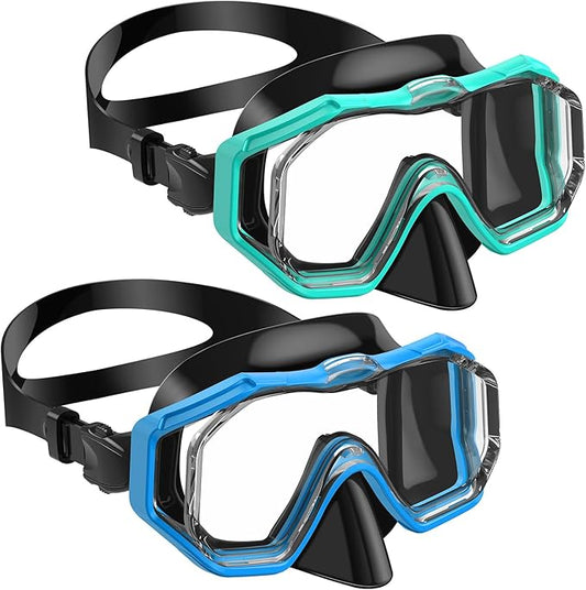 W WSTOO Kids Swim Goggles with Nose Cover,Snorkel Diving Swimming Mask for Youth 5-15,HD 3-Window Wide Vision Anti-Shattered Lens Anti-Fog&Leak