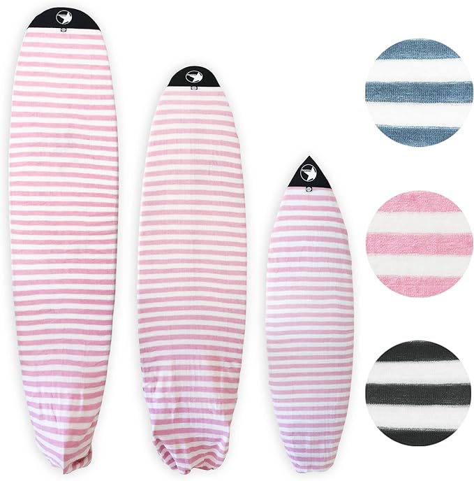 Surf Squared Surfboard Sock Cover and Paddleboard Cover - Lightweight Stretch Protective Surfboard Bag - Surfing Accessories - Shortboard, Longboard, Hybrid, Wakesurf, Standup Paddleboard SUP