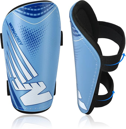 Shin Guards Soccer Youth Kids - Shin Guard for Boys Girls Teenagers Toddler 2-18 Years Old - Football Shin Pads Protection Equipment with Adjustable Straps