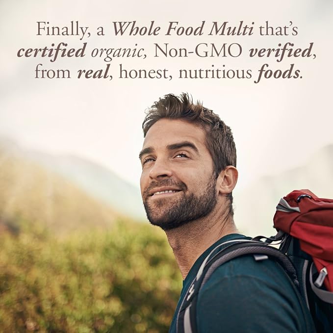 Garden of Life Organics Whole Food Multivitamin for Men, 120 Tablets, Vegan Mens Vitamins and Minerals for Health and Well-Being, Certified Organic Vegan Multi