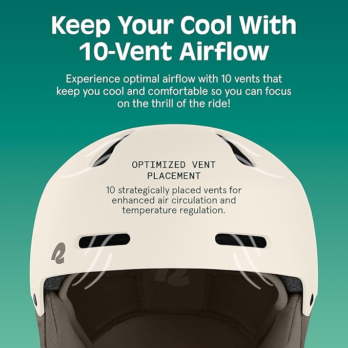 Retrospec Comstock Ski Helmet - Snowboard Helmet for Adults & Youth - Adjustable Fit Snow Helmet with Protective Shell and Breathable Vents for Men, Women, Boys & Girls